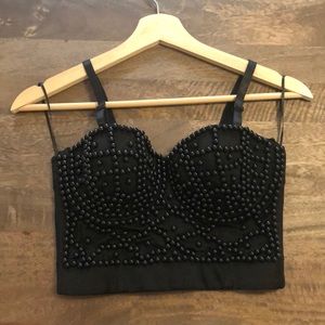 Black Beaded Bustier